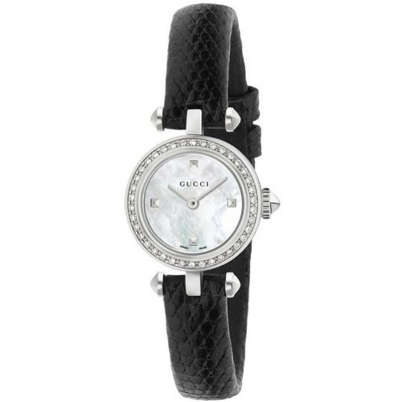 Gucci Accessories - GUCCI DIAMANTISSIMA WHITE MOTHER OF PEARL DIAL DIAMONT LADIES WATCH